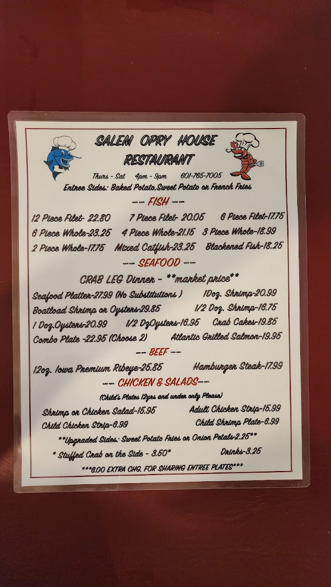 Salem Opry House Menu-3