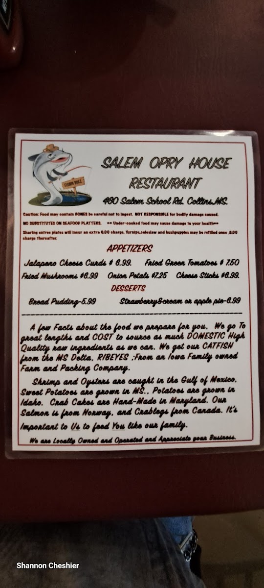 Salem Opry House Menu-7